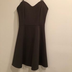 OLIVE GREEN T STRAP DRESS